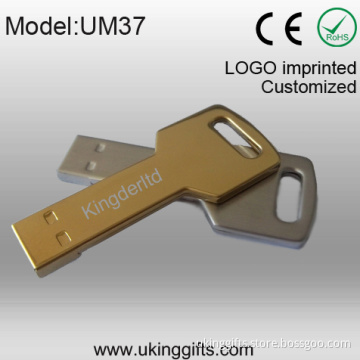 Metal Key USB2.0 Flash Drive, Key Shape USB Flash Disk